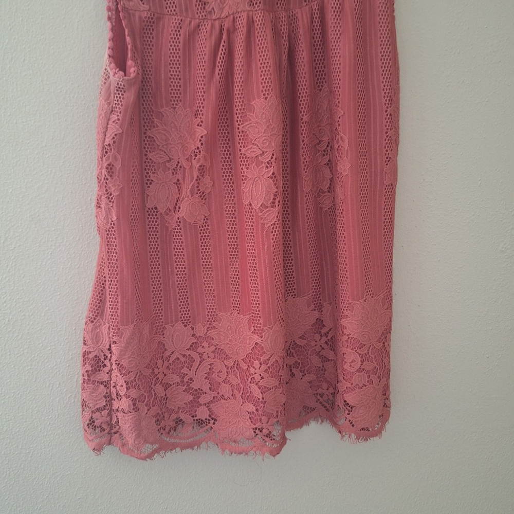 Elegant Pink Lace Skirt